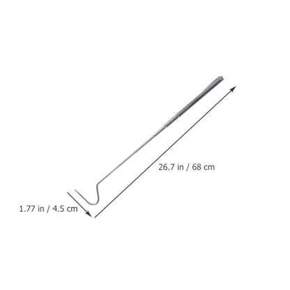 PRETYZOOM 2pcs Stainless Steel Retractable Snake Hook 71cm Snake Grabber Reptile Catching Tool for Safe Handling and Reptiles