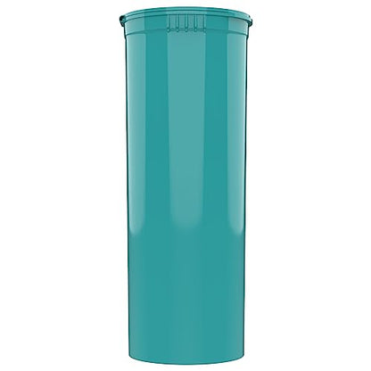 60 Dram CR Plastic Packaging Pop Top Containers - Child Resistant Travel Holder Vial Bottles - 75 qty (Aqua) - color: Aqua