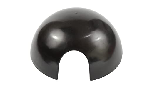 Large Round Reptile Hide 10x3 for Bearded Dragon, Corn Snake, Ball Python, Crested Gecko, Leopard Gecko, Turtle, Tortoise, Frog - Black Plastic Material