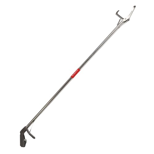 Snake Tong Foldable Stainless Steel Reptile Grabber Catcher Portable Snake Handling Tool with Extended Self Locking Design for Farmers Reptile Handling