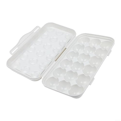 Portable Egg Storage Box With 18 Grids Egg Protector Case Tray Container Secure Egg Transport Outdoor Trips And Activities(18 Grey) - size: 18 Grey