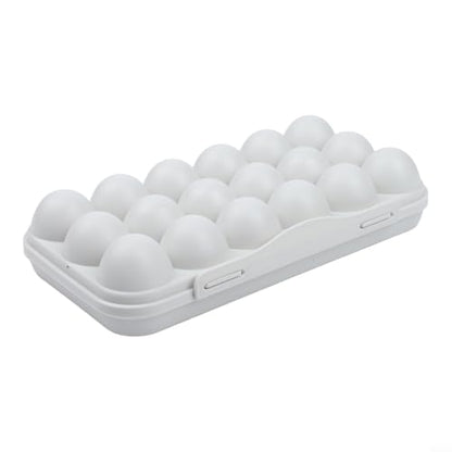 Portable Egg Storage Box With 18 Grids Egg Protector Case Tray Container Secure Egg Transport Outdoor Trips And Activities(18 Grey) - size: 18 Grey