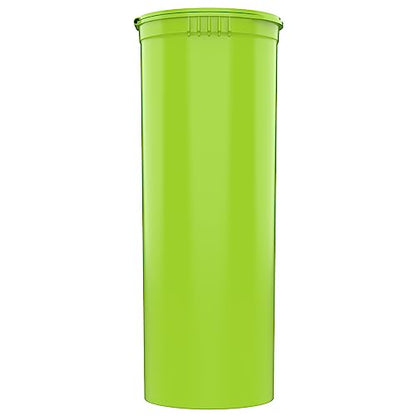 60 Dram CR Plastic Packaging Pop Top Containers - Child Resistant Travel Holder Vial Bottles - 75 qty (Lime Green) - color: Lime Green