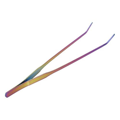 10.6Inch Stainless Steel Aquarium Tweezers Curved Design Ergonomic Non-Slip Grip for Planted Tank Fish Feeding Reptile Care(Curved Tweezers) - style: Curved Tweezers