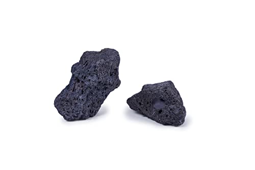 Black Lava Stone Natural Aquascaping Rock 16lb Planted Aquarium | Porous rock; cichlid, shrimp and terrarium - size: 04 Black Lava Stones（3-10inch,16lbs）