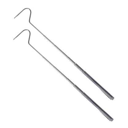 Happyyami 2pcs Snake Catching Hooks Telescoping Reptile Grabbers for Safe Handling of Snakes and Other Reptiles Sturdy Stainless Steel Design