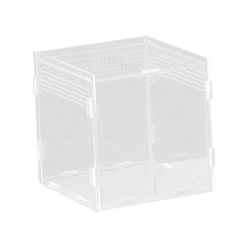 Reptile Feeding Box, Reptile Terrarium, Acrylic, Professional, Spacious Container, for Bearded Dragons, 15x15x15cm - size: 15x15x15cm
