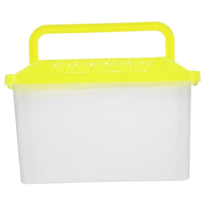 FRCOLOR 2pcs Travel Size Turtle Tank Reptile Feeding Tank Plastic Aquarium Cage Breeding Box - color: Multix2pcs, size: 15x11cmx2pcs