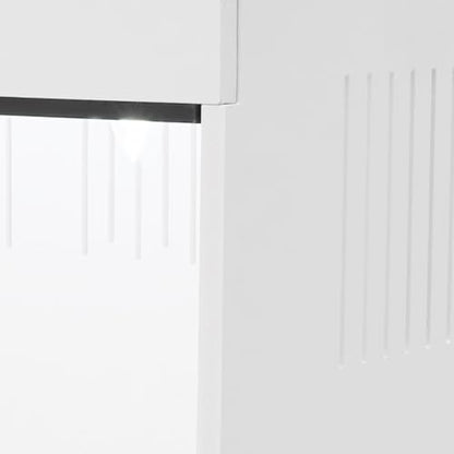 PVC Reptile Tank Enclosure, 31.5*15.75*15.75in Wooden Reptile Terrarium Front Opening Reptile Terrarium w/Glass Sliding Door & Intelligent Thermostat for Ball Python Snake Gecko Bearded (White, Clear) - color: White, Clear
