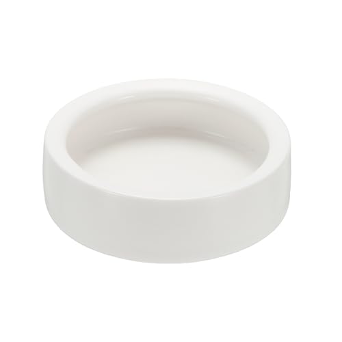 Reptile Food Bowl, Worm Water Dish Ceramic Pet Bowl Food Dish Anti Escape Feeder Small (3 in, White), Intended for Gecko/Scaled Pet/Amphibians/Spiders/Small Mammals - color: White, size: 3 In