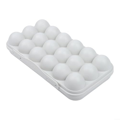 Portable Egg Storage Box With 18 Grids Egg Protector Case Tray Container Secure Egg Transport Outdoor Trips And Activities(18 Grey) - size: 18 Grey