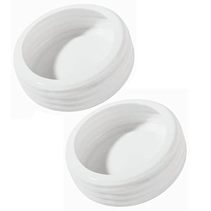 Reptile Food Bowls Ceramic Reptile Water Food Dish (White, Medium-2Pack)