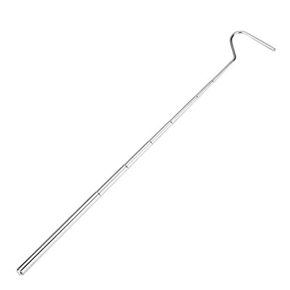 Collapsible Snake Hook Stainless Steel Extensible Snake Catcher Capture Hook for Catching Handling Grabber Separate Small Pet Snake | Non-slip Handle,Collapsible,Portable Mini,Retractable,Catching Snake Handling Tool,Professional,Easy to Carry and Store