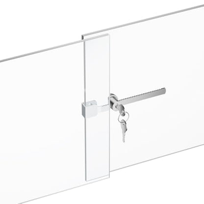 Sliding Glass Door Ratchet Lock with Chrome Finish – Keyed Alike, Fits 4-8mm Glass, Secure Showcase Display Case Lock for Cabinets, Retail Stores & Home Use - 8 Pack - size: 8 Pack
