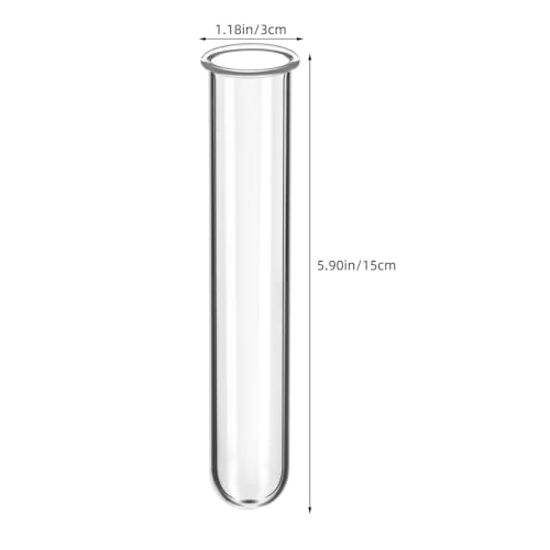 4Pcs Hydroponic Glass Test Tube Vases for Flower Propagation Small Plant Terrarium Holders Space-Saving 5.90X1.18X1.18In Home Office Decoration