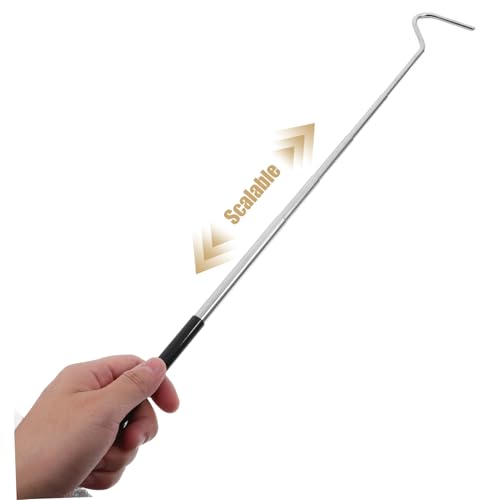 Sosoport Retractable Reptile Catching Hook Handle Snake Tool for Safe Handling of Snakes and Reptiles Stainless Steel Design Portable and Easy to Use