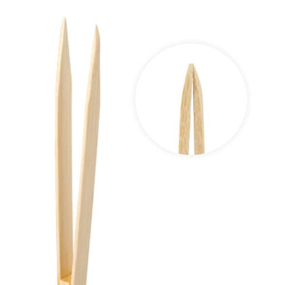 Bamboo Tweezers Anti Static 5.9" (Packs of 3) for Art, Craft, Gold Leaf Sheet, Gold Flake, Foil, Reptile Feeding Tongs - color: Bamboo Tweezers