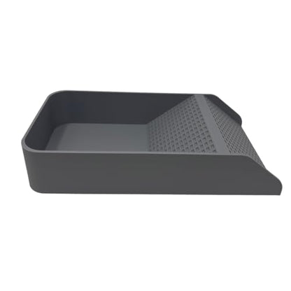 Hermit Crab, Lizard, Turtle, Amphibian XL Watering Pool | Platform Pool Accessory with Access Ramp for Pet Habitats | 9.75" x 5" | Made in USA (X-Large) (Fresh Only, Gray) - color: Fresh Only, Gray