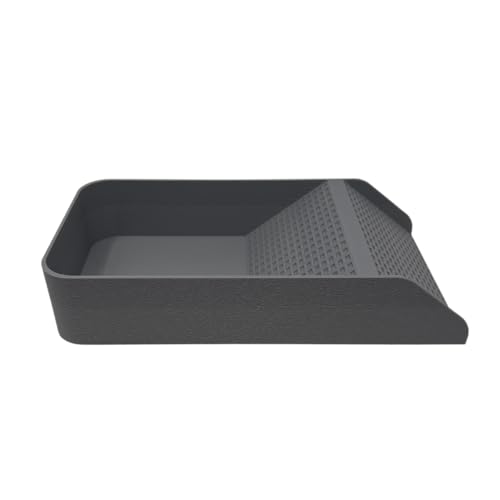 Hermit Crab, Lizard, Turtle, Amphibian XL Watering Pool | Platform Pool Accessory with Access Ramp for Pet Habitats | 9.75" x 5" | Made in USA (X-Large) (Salt Only, Gray) - color: Salt Only, Gray