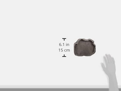 Zoo Med Reptile Rock Food Dish, Medium, 7.25"l x 6"w x 0.75"h, Colors may vary Black - size: Medium (7.25"l x 6"w x 0.75"h)