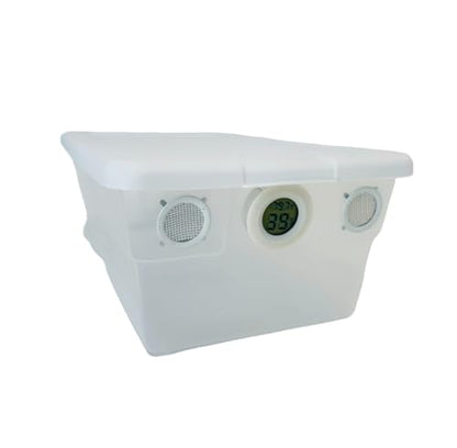 6 Quart Clear Plastic Vented Terrarium Habitat with Digital Hygrometer for Isopods Small Bugs Insects Reptiles Pets