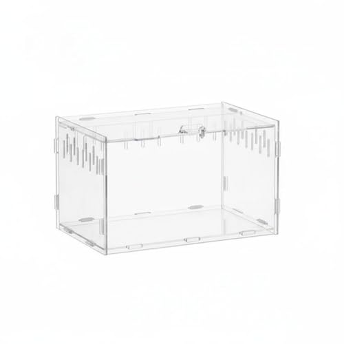 Transparent Reptile Enclosure Through Quality Clear Reptile Habitat Secure Latch Clear Acrylic Terrarium for Arachnid Enthusiasts, 25-15-15 - style: 25-15-15