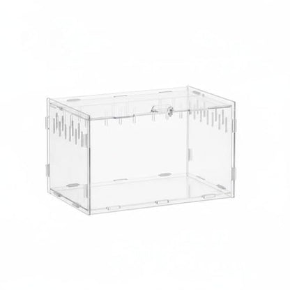 Transparent Reptile Enclosure Through Quality Clear Reptile Habitat Secure Latch Clear Acrylic Terrarium for Arachnid Enthusiasts, 25-15-15 - style: 25-15-15