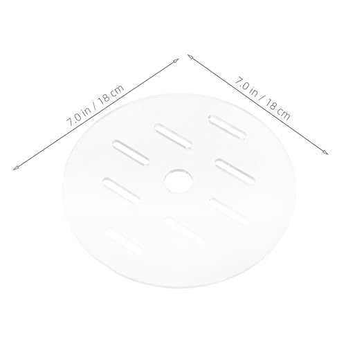 Fish Tank Lid: 18cm/7.1" Round Aquarium Lid Cover with Hole - Transparent Acrylic Tank Protective Cover for Fish Bowl Terrarium - size: 18.00X18.00X0.30CM