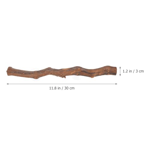 POPETPOP Wood Display Stand Reptile Accessory Grapewood Stand for Bearded Dragon Lizard Terrarium Wooden Climbing Toy with Smooth Round Edges 11.81 X 1.18 X 1.18 in