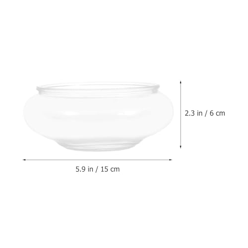 Flower Glass Vase Bowl Terrarium Succulent Planter: Glass Vase Bowl Hydroponic Planter Floral Container Fish Clear Bubble Floating Candle - size: 15.00X15.00X6.00CM