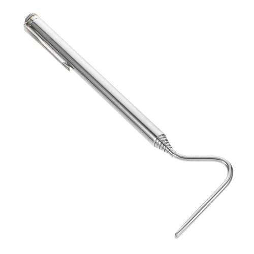 Hemoton Collapsible Snake Hook Extendable Stainless Steel Reptile Catcher for Safe Handling and Wildlife Management Portable Tool for Herpetology and Fieldwork