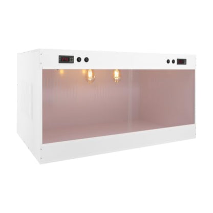 Intelligent PVC Reptile Enclosure System, 39.6 Inch Bearded Dragon Tank | with Dual Independent Temperature Control & Memory Function, Screw Base Bulb Holders for Reptile Habitat (39.4x19.7x19.7in)