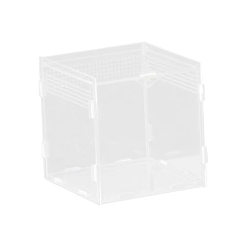 Reptile Breeding Box Terrarium Professional Clear Animal Habitat Cage with Ventilation Holes for Geckos Frogs Hermit Crabs- 10x10x10cm