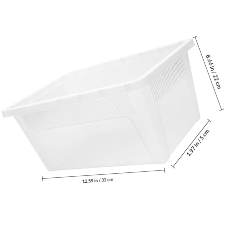minkissy PVC Reptile Feeding Box for Small Pets and Reptiles with High Surface Hardness and Easy to Observe Container Suitable for Small Animals Showing and Incubation