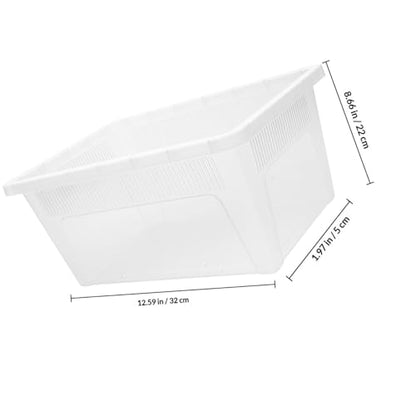 minkissy PVC Reptile Feeding Box for Small Pets and Reptiles with High Surface Hardness and Easy to Observe Container Suitable for Small Animals Showing and Incubation