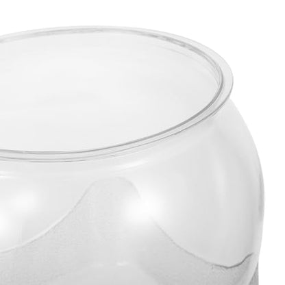 Amosfun Desktop Ecosystem Fish Bowl Aquarium Tank Plastic Tabletop Goldfish Bowl Sturdy Shatterproof Large Size for Home and Office Terrarium Container