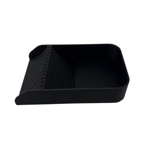 Hermit Crab Watering Pool | Platform Pool Accessory with Access Ramp for Hermit Crabs | 6.5" x 4" | Made in USA (Fresh Only, Black) - color: Fresh Only, Black