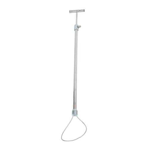 Hog Pig Catcher, Stainless Steel Animal Control Hog Pig Catcher Dog Catcher Pole Portable Animal Catcher Tools for Medium Sized Animals Reptiles (T Handle without Pull Rope 67cm)