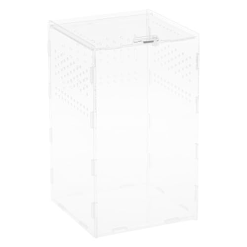 Alipis High Clarity Acrylic Reptile Breeding Enclosure for Small Pets and Snakes with Easy Assembly and Well-Ventilated Modular Design, Secure Lock, and Ventilation Holes for Reptile