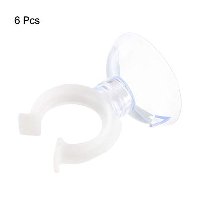 uxcell Aquarium Suction Cup Clips Airline Tube Holders Clamps for Fish Tank Clear 17mm 6Pcs - size: 17mm