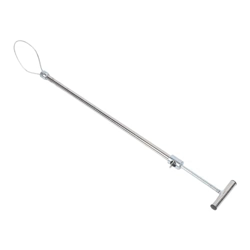 Tnfeeon Stainless Steel Animal Catcher Pole Adjustable Length Dog Catcher Tool with Thickened Wire Rope for Pigs Reptiles Animal Control (T Handle Without Pull Rope 67cm) - size: T Handle Without Pull Rope 67cm
