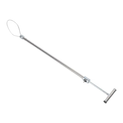 Tnfeeon Stainless Steel Animal Catcher Pole Adjustable Length Dog Catcher Tool with Thickened Wire Rope for Pigs Reptiles Animal Control (T Handle Without Pull Rope 67cm) - size: T Handle Without Pull Rope 67cm