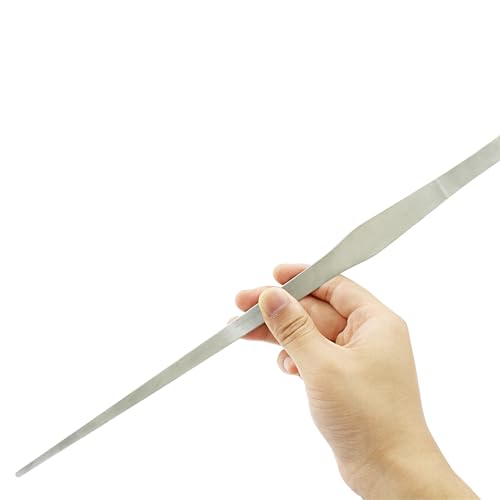 15 Inch Stainless Steel Tweezers | Reptile Feeding Tongs, Non-Slip Long Straight, Precision Serrated Tips, For Aquarium, Garden, Kitchen, Industrial, Laboratory
