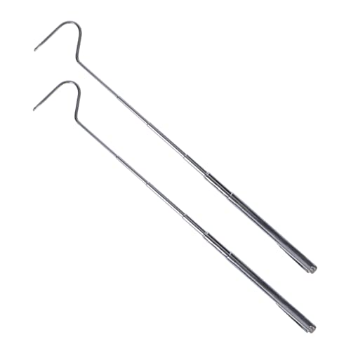 2pcs Retractable Snake Hook Snake Catcher Tool Reptile Catching Hooks and Smooth Design for Reptile Enthusiasts
