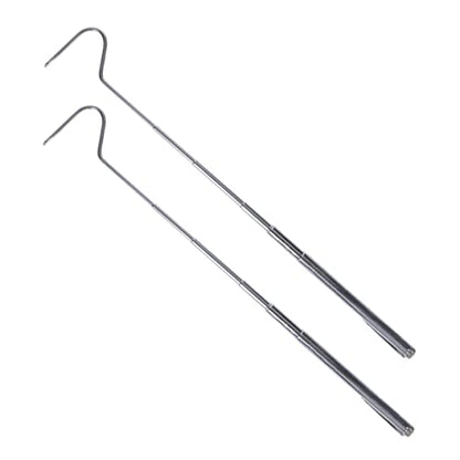 2pcs Retractable Snake Hook Snake Catcher Tool Reptile Catching Hooks and Smooth Design for Reptile Enthusiasts