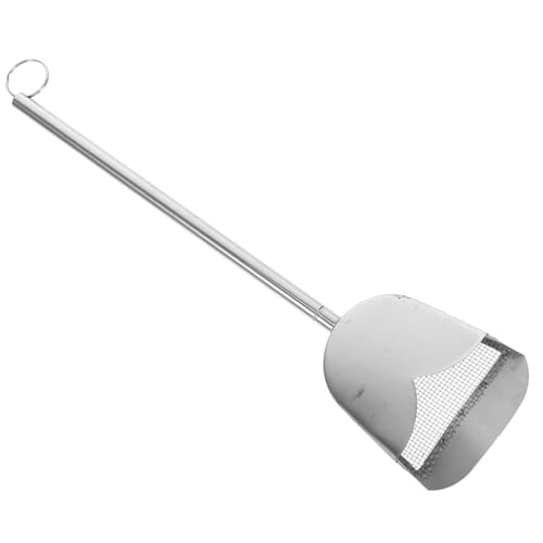 Stainless Steel Bird Poop Scooper with Adjustable Handle Versatile Cleaning Tool for Chicken Coop Bird Cage and Reptile Litter Durable Easy to Maintain