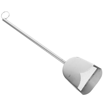 Stainless Steel Bird Poop Scooper with Adjustable Handle Versatile Cleaning Tool for Chicken Coop Bird Cage and Reptile Litter Durable Easy to Maintain