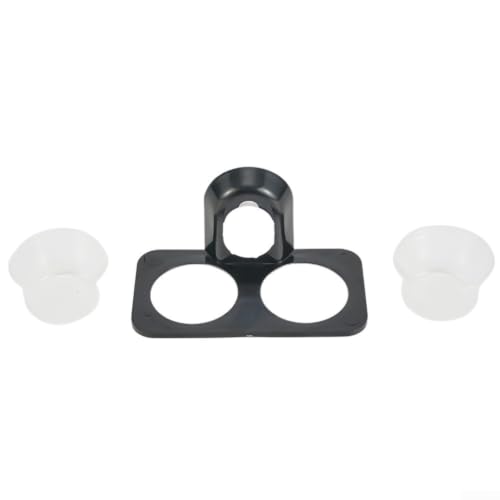ABS Terrarium Feeder Bowl and Water Dish Rack for Reptiles, Wall Mounted Holder Fits Glass or for acrylic Tanks, Stable and Space Saving, Detachable Design for Easy Cleaning(Double boxes-Screw) - size: Double boxes-Screw