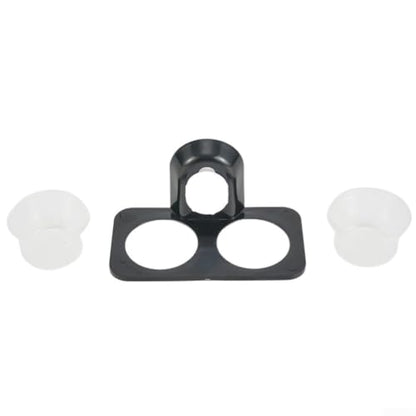 ABS Terrarium Feeder Bowl and Water Dish Rack for Reptiles, Wall Mounted Holder Fits Glass or for acrylic Tanks, Stable and Space Saving, Detachable Design for Easy Cleaning(Double boxes-Suction cup) - size: Double boxes-Suction cup