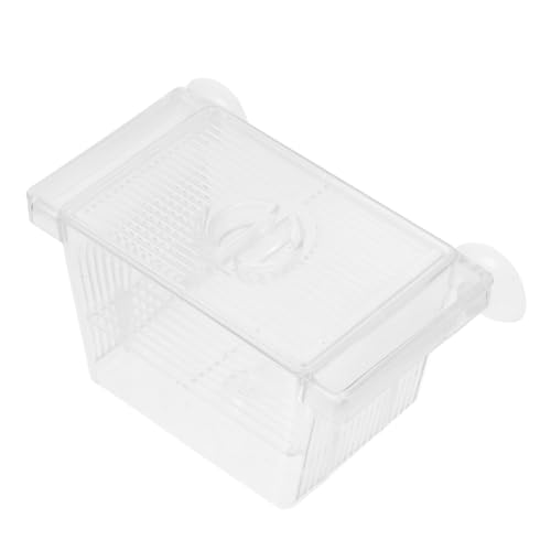 Yardwe Dual-Layer Fish Breeding Box with Divider Self-Floating Incubator for Aquarium Fry and Betta Fish Suitable for Shrimp and Reptiles